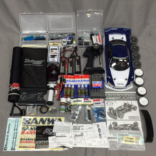 タミヤ TA07PRO シャーシキット / サンワ RX-481 受信機 / MT-S TELEMETRY SYSTEM 送信機 等 ラジコン まとめ