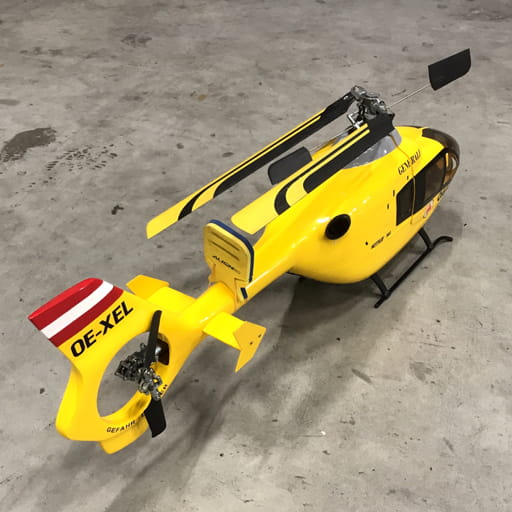 EC-135 オーストリア航空救急 ラジコンヘリ RC ボディ パーツ 現状品